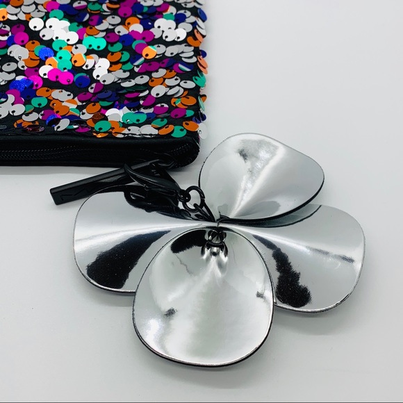 Beautiful Color Sequin MAC Small Cosmetic Pouch - Picture 4 of 9